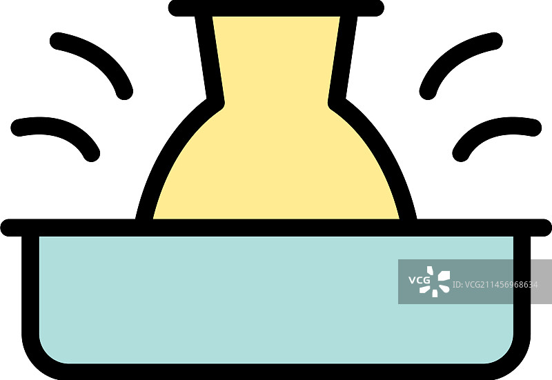 艺术罐图标扁平设计图片素材