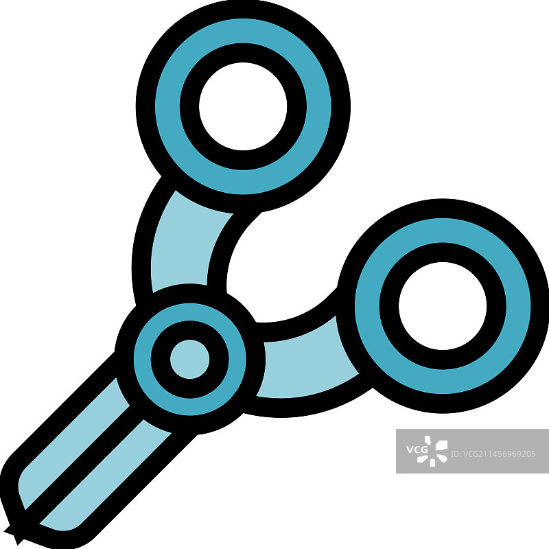 扁平缝纫剪刀图标图片素材