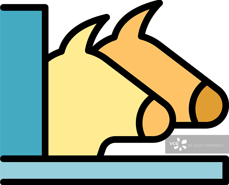 乳牛图标（扁平风格）图片素材