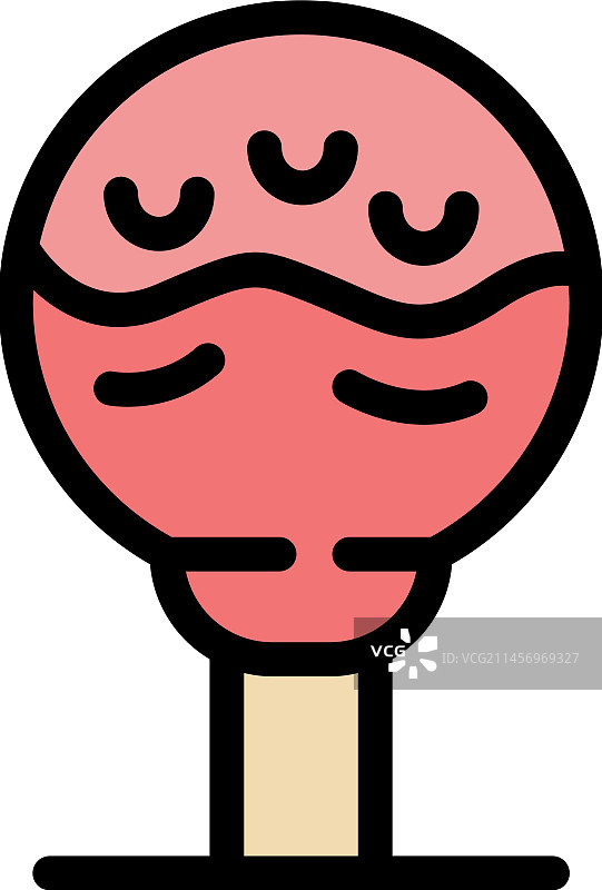 奶油糖果扁平图标图片素材