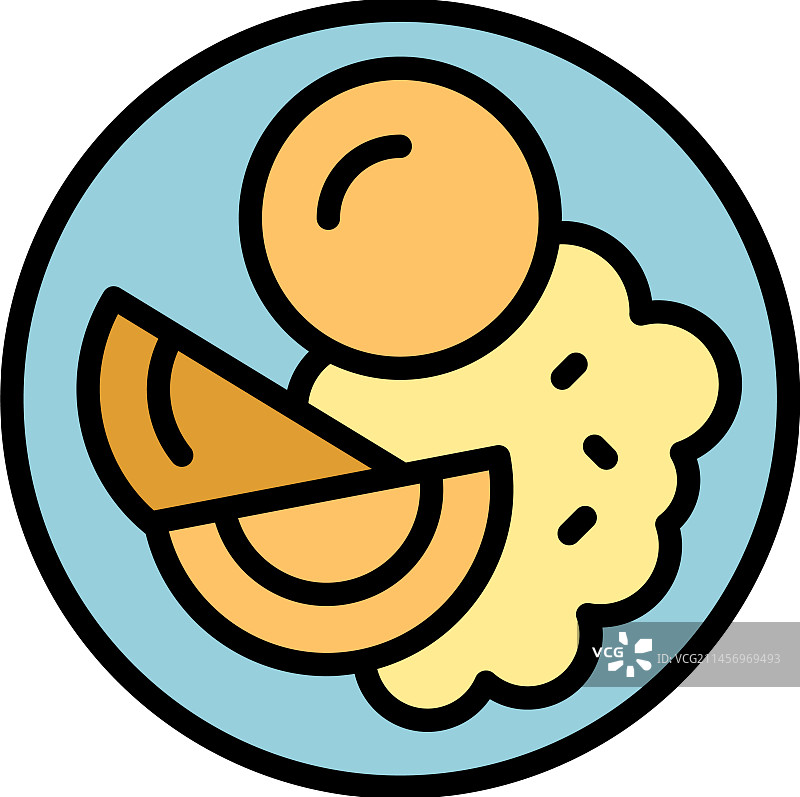 扁平风格烘焙食物图标图片素材