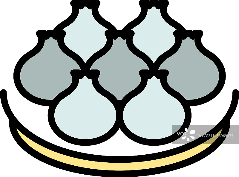 包子图标扁平设计图片素材