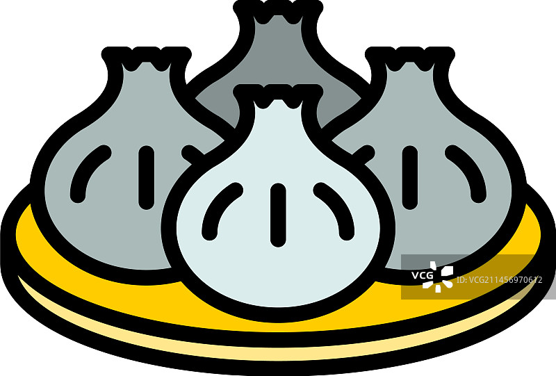 包子图标（扁平风格）图片素材