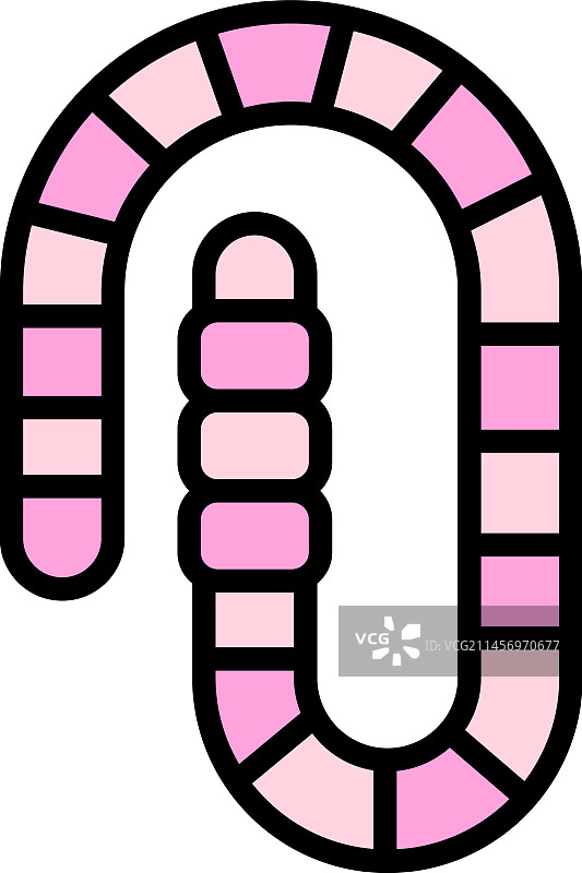 蠕虫动物扁平图标图片素材