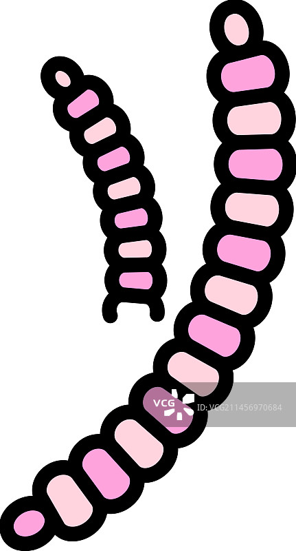 扁平风格的泥土蠕虫图标图片素材