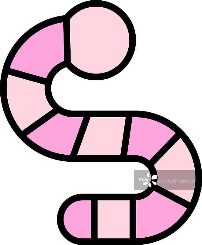 圆形蠕虫扁平图标图片素材