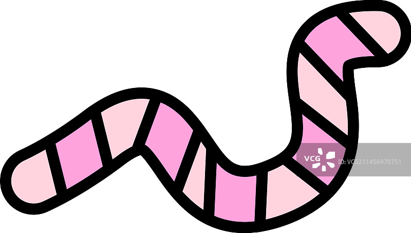 鞭形虫扁平图标图片素材