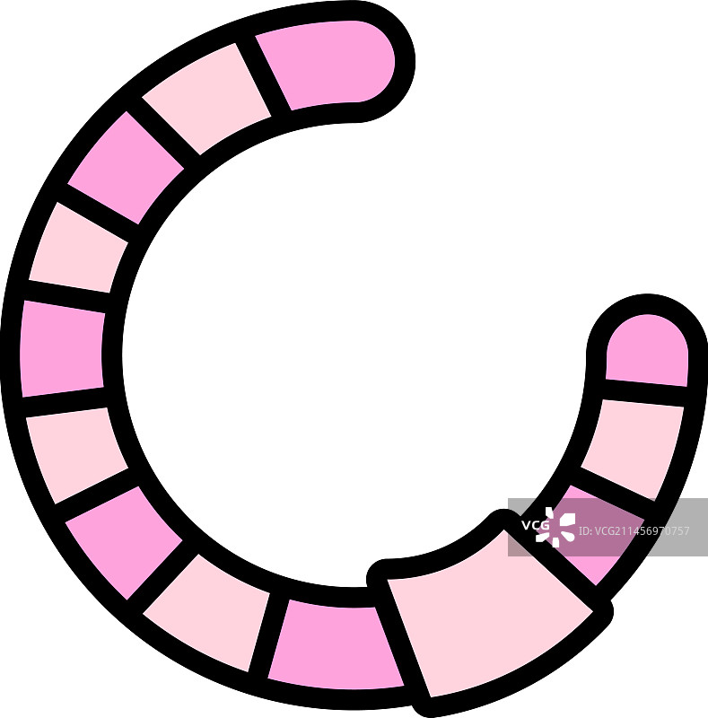 环境蠕虫图标（扁平风格）图片素材