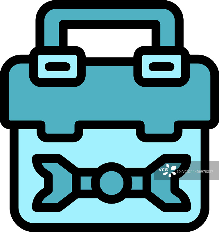 衣领工具箱扁平图标图片素材