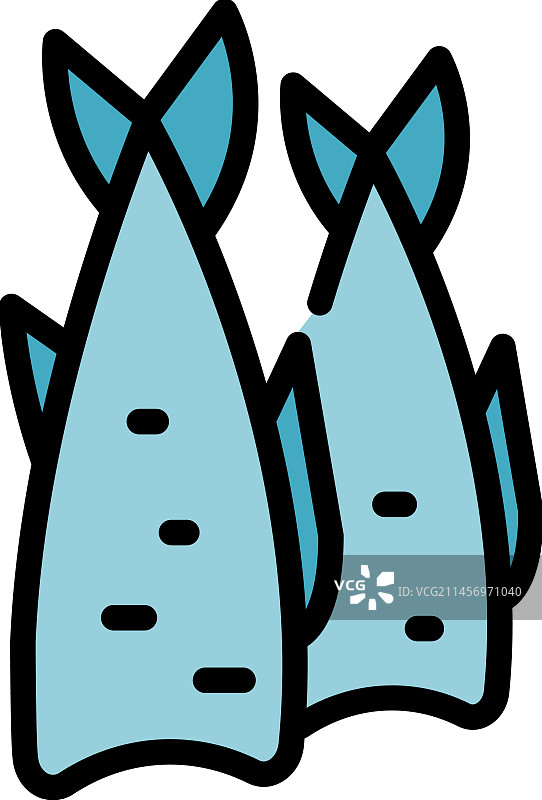 熏鲱鱼扁平图标图片素材