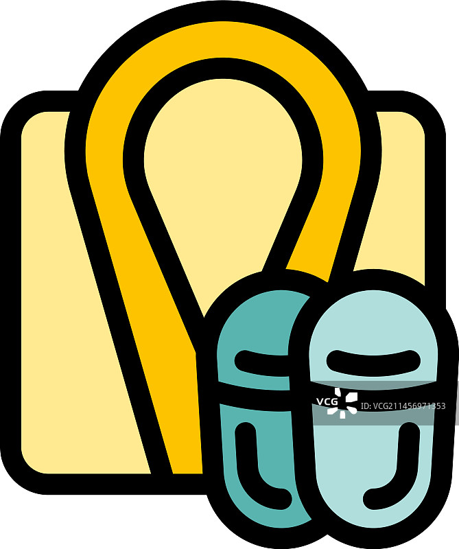 浴袍图标扁平风图片素材