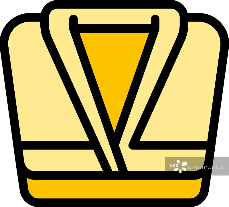 折叠长袍图标（扁平风格）图片素材