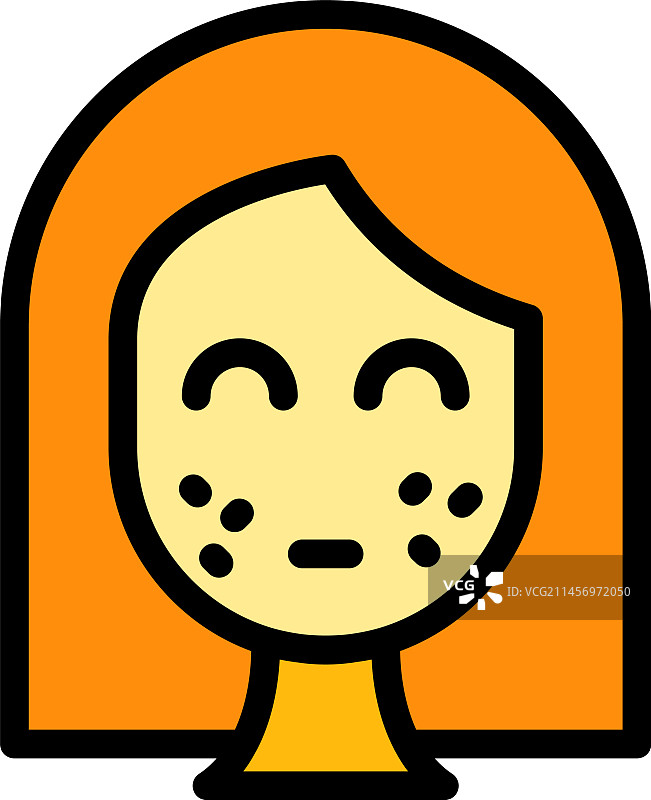 面部女孩护理扁平图标图片素材