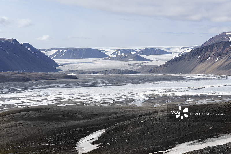 北极斯瓦尔巴群岛 冰川图片素材