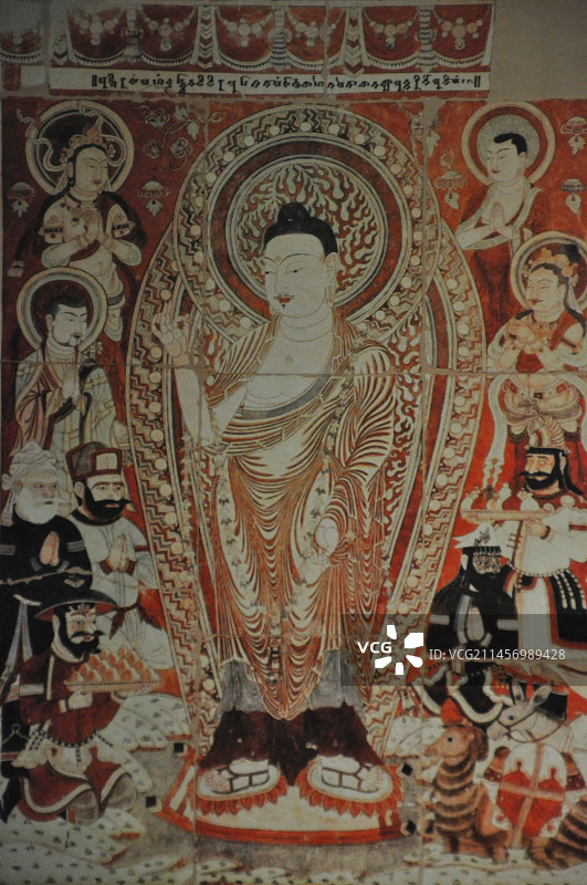 新疆柏孜克里克千佛洞 宋代明王像图片素材