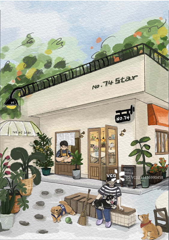治愈小店甜品店奶茶店咖啡店图片素材