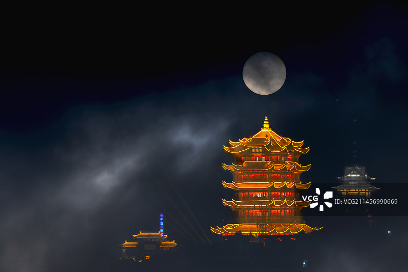 彩云追月图片素材