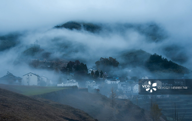 浙江省杭州市临安区指南村风光图片素材