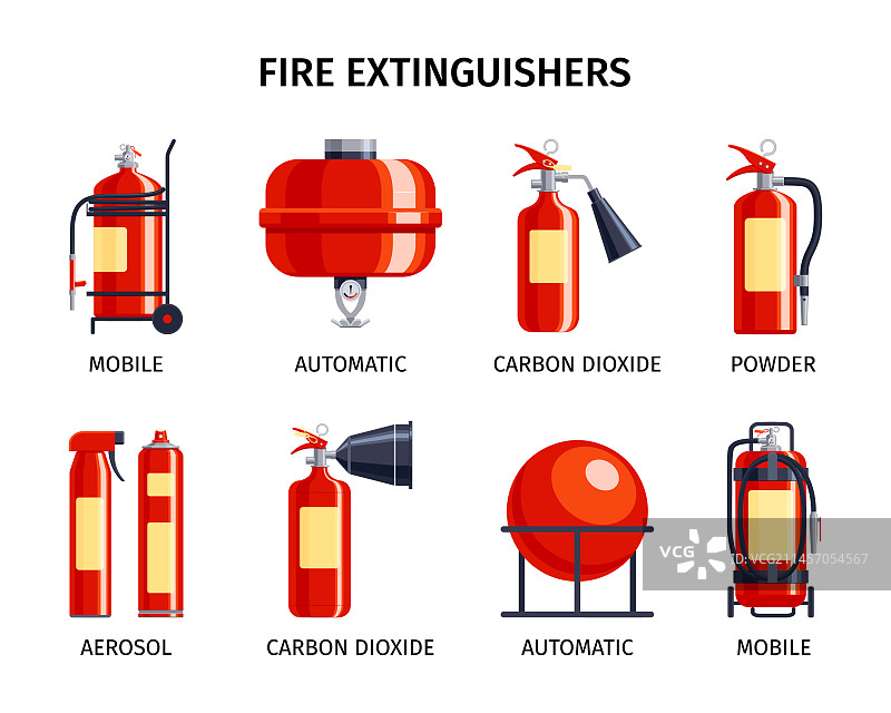 灭火器图标集图片素材