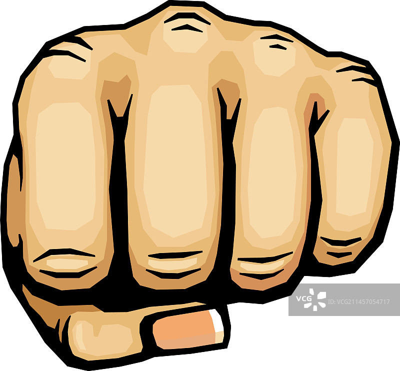 奋斗的拳头标志彩色图标力量图片素材