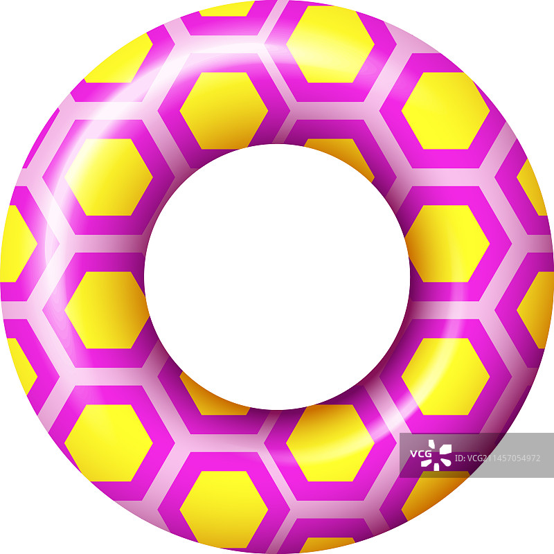 卡通充气彩色游泳圈救生圈图片素材