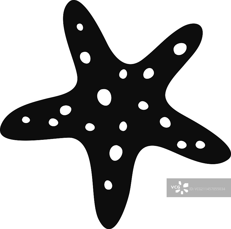 海洋动物海洋生物海星黑色图标图片素材