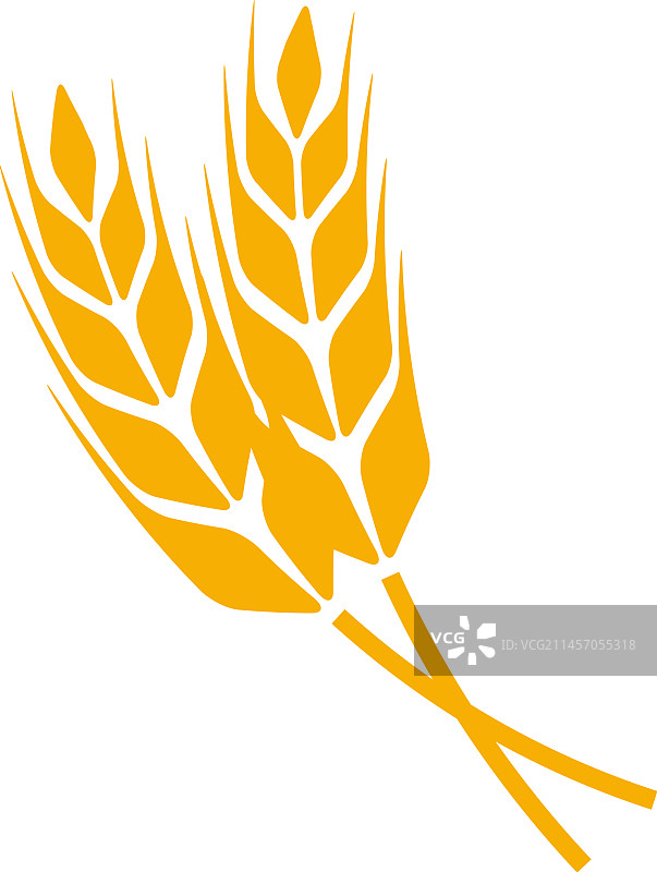 金色麦穗面包徽章农场丰收图片素材