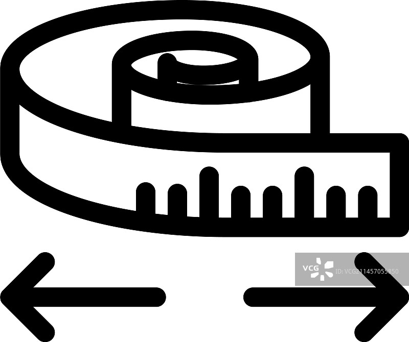 卷尺线性图标裁缝工具符号图片素材