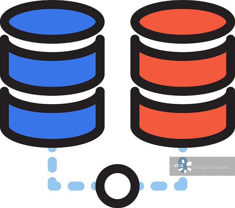 数据库图标彩色数据存储光盘符号图片素材