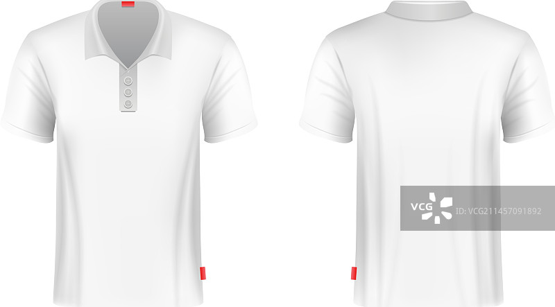 白色Polo衫样机图片素材