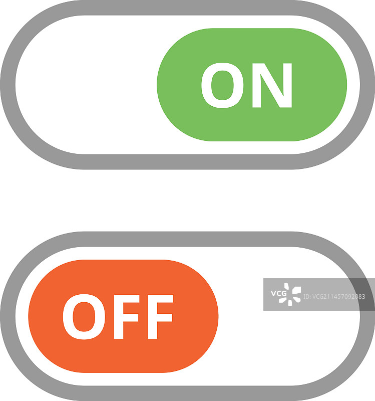 ON/OFF滑块状态切换元素图片素材