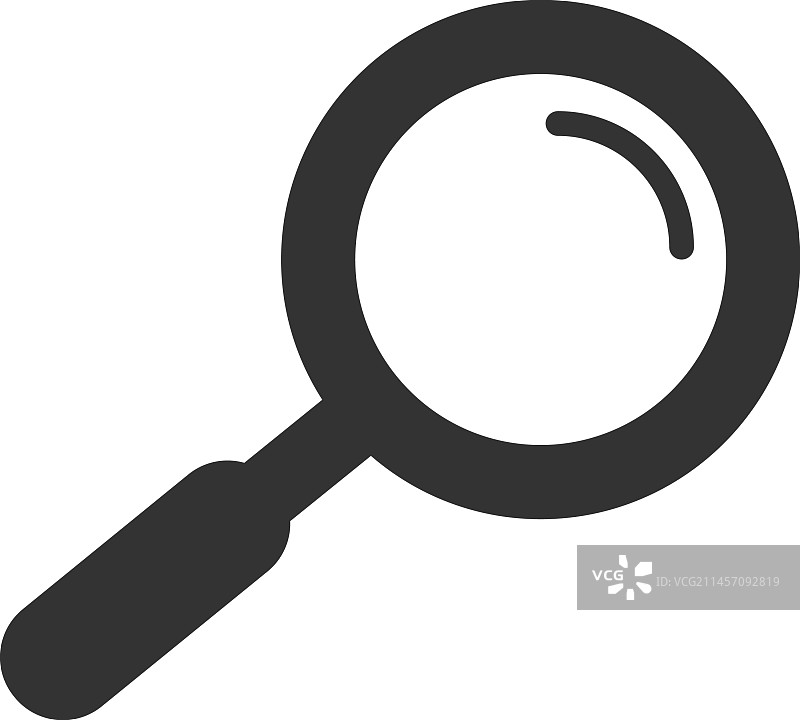 黑色放大镜图标搜索符号图片素材