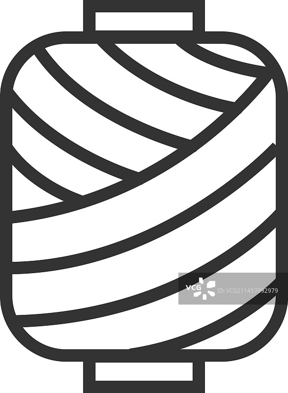 缝纫线卷线轴图标符号图片素材