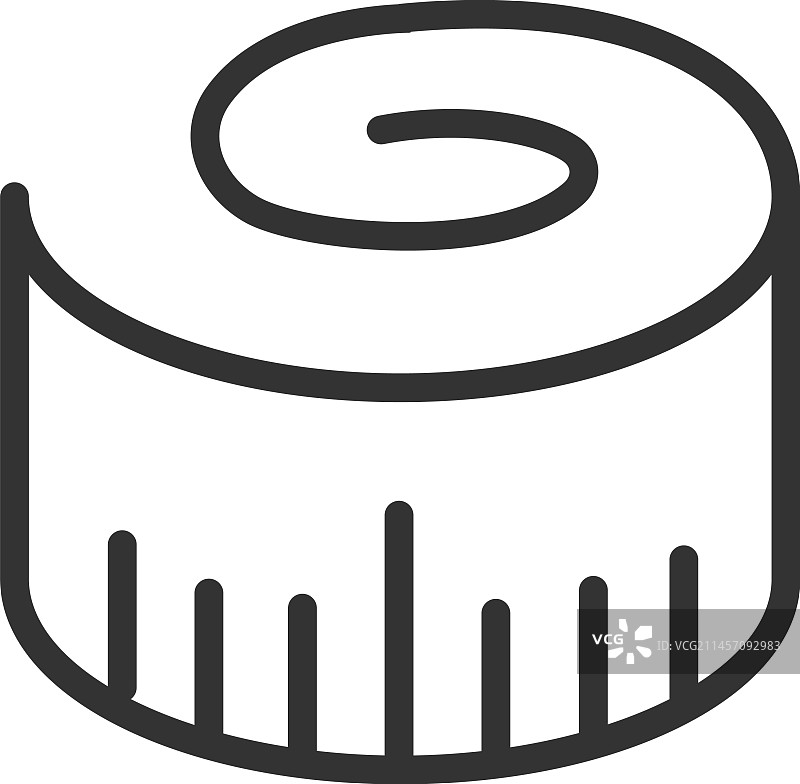 卷尺线型图标缝纫工具符号图片素材