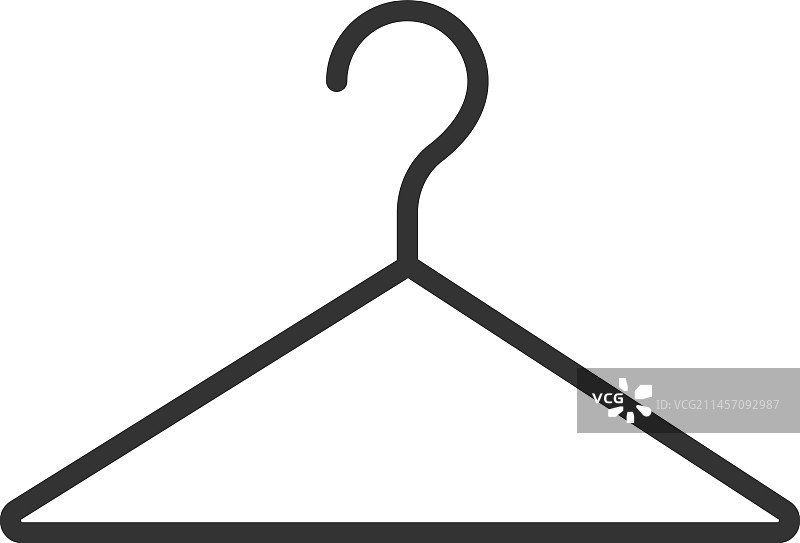 衣架线条图标：服装存储标志图片素材