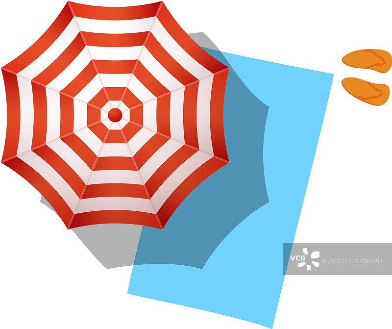 海滩度假元素俯视图图片素材