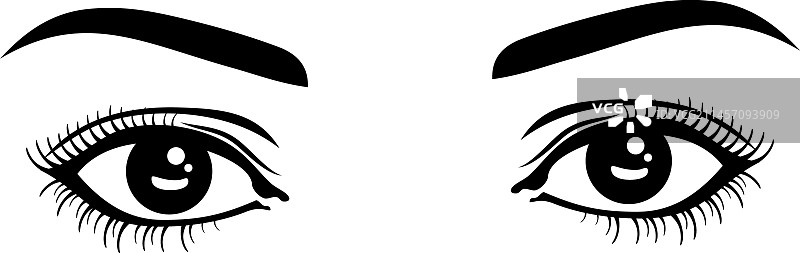 女性眼睛和眉毛自然美妆图片素材
