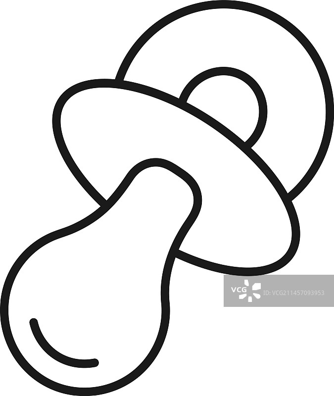 婴儿奶嘴线性图标图片素材