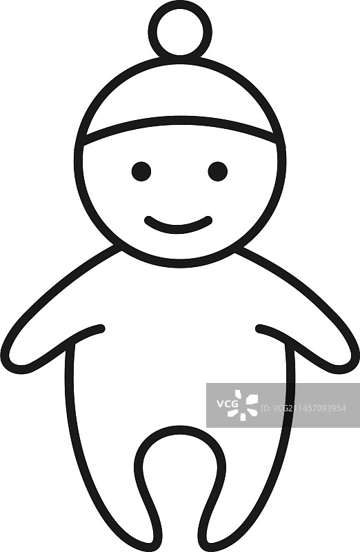 快乐的新生婴儿图标符号图片素材