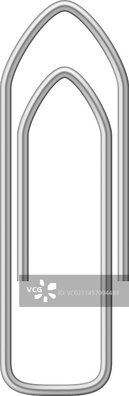 金属质感的回形针样机图片素材