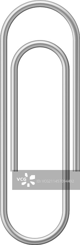 逼真的钢制办公回形针模型图片素材