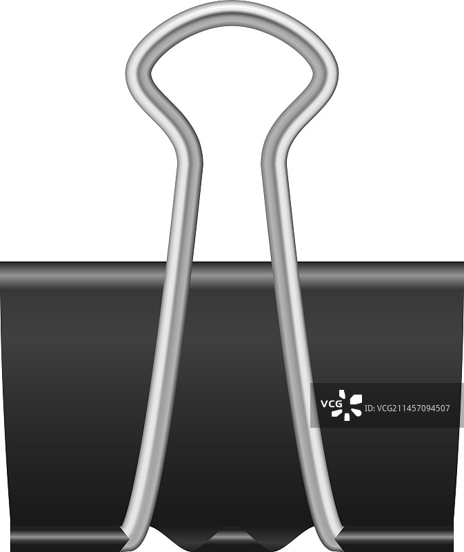 用于办公室文档的黑色金属夹图片素材