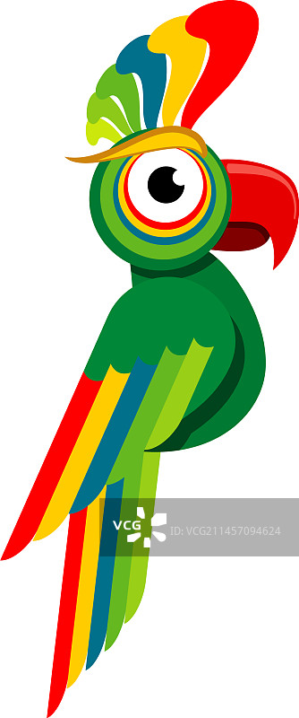 彩色鹦鹉卡通异国情调鸟类丛林图片素材