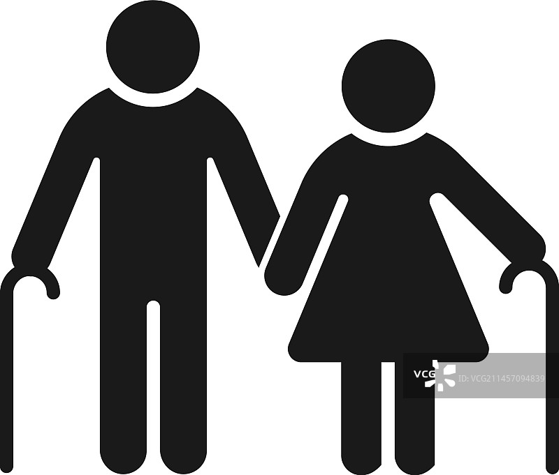 老年人象征黑人男女图片素材