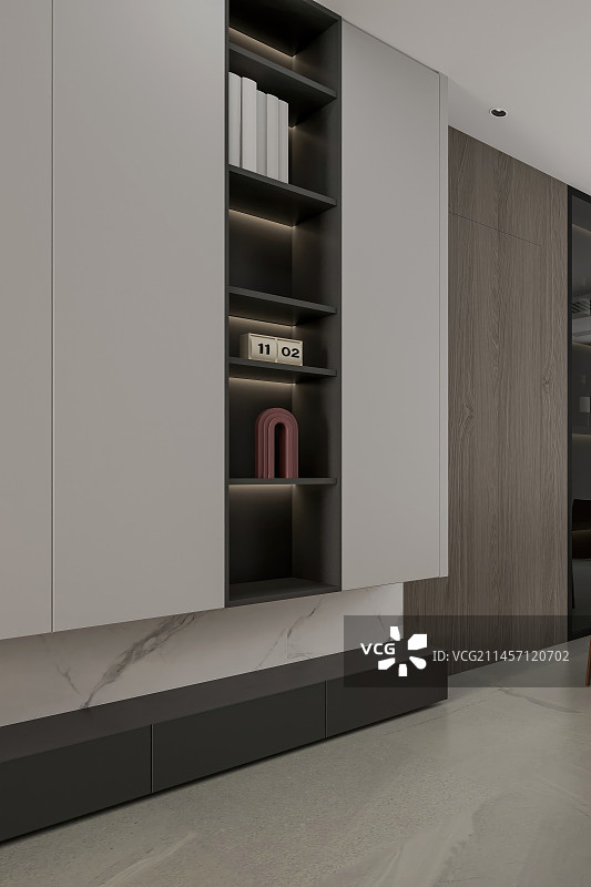 现代风格住宅客餐厅背景墙图片素材