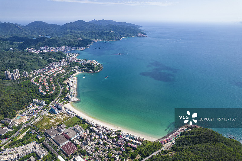 深圳南澳全景 深圳海岸线图片素材