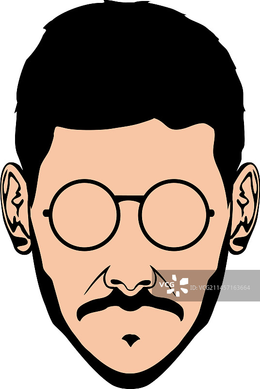 带胡须的男性头像模板图片素材