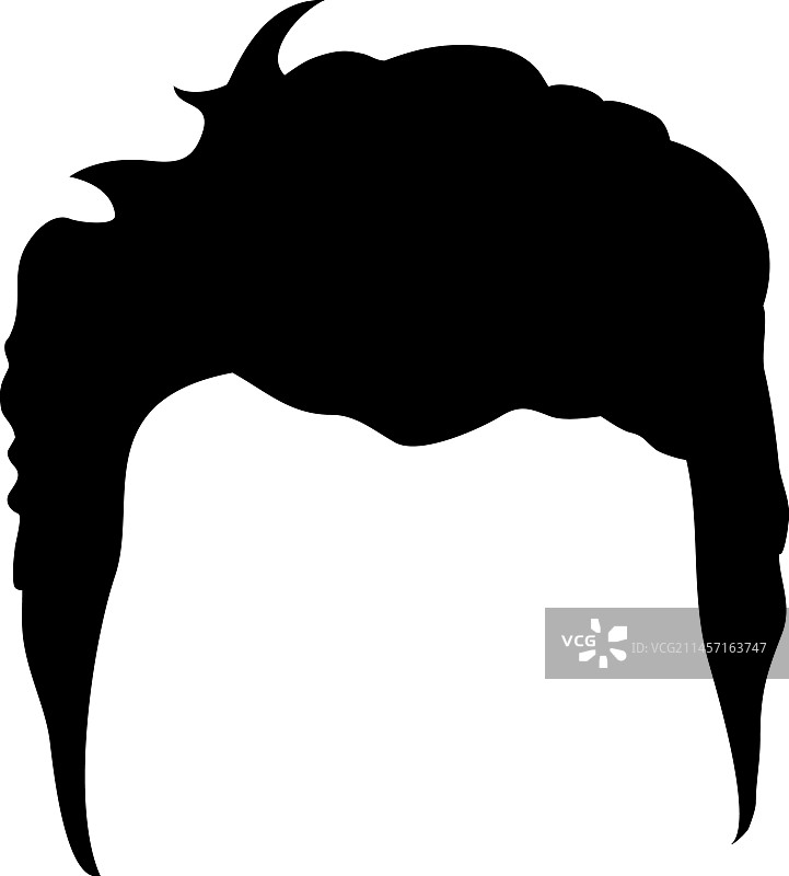 男士发型模特理发店标志图片素材