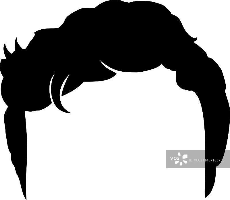 男士短发黑色图标图片素材