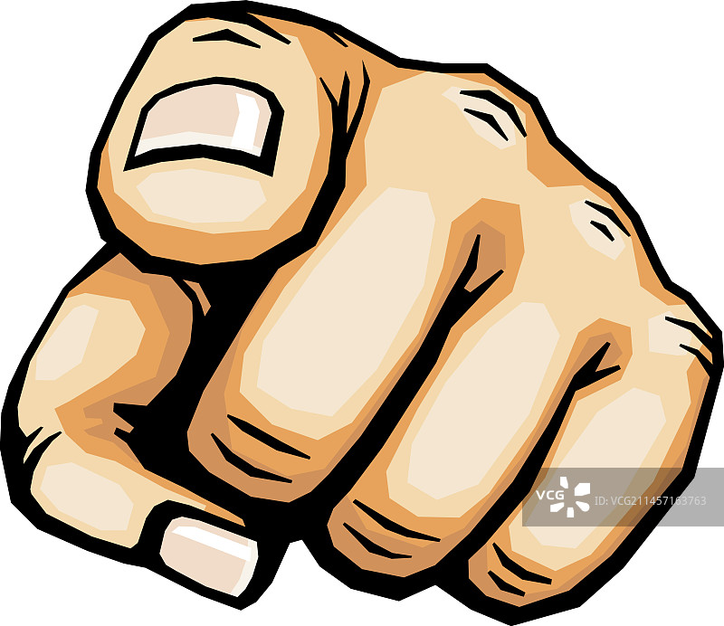 波普艺术风格的指向手指图片素材